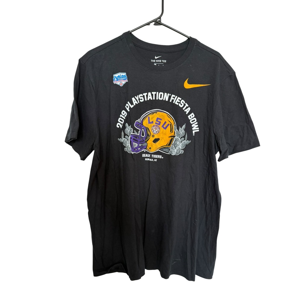 Nike Mens LSU Tigers 2019 PlayStation Fiesta Bowl Graphic T-Shirt Black Large